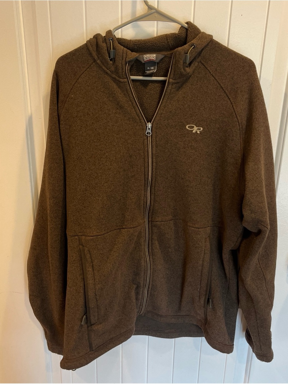 Outdoor Research Brown Full-Zip Hooded Fleece Jacket